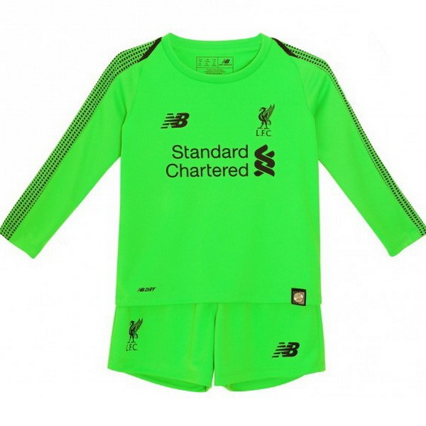 Camiseta Liverpool Replica Segunda Ropa Portero ML Niños 2018/19 Verde